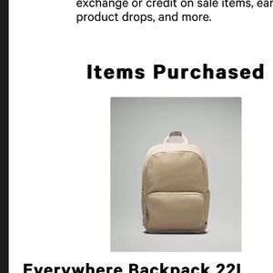 Like new Lululemon backpack!